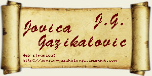 Jovica Gazikalović vizit kartica